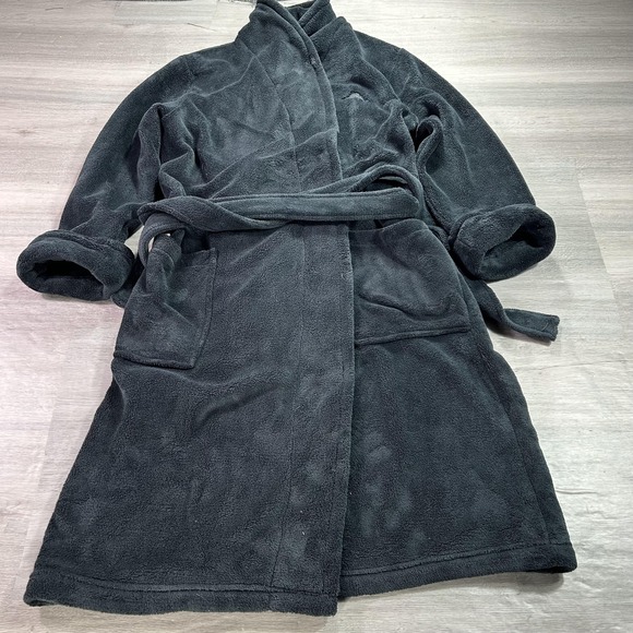 Tommy Bahama Other - Tommy Bahama Robe Mens Medium Gray Fleece Belted Lounge Sleepwear Bathrobe